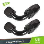 2X 10AN 90° Fuel Swivel Fitting Hose End Adaptor for Automotive Applications