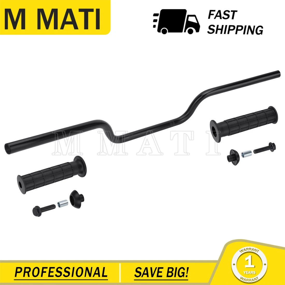 Handlebar w/Grips Kit for Honda ATC350X ATC200X ATC250R (1983–1987) 53100-HA2-770