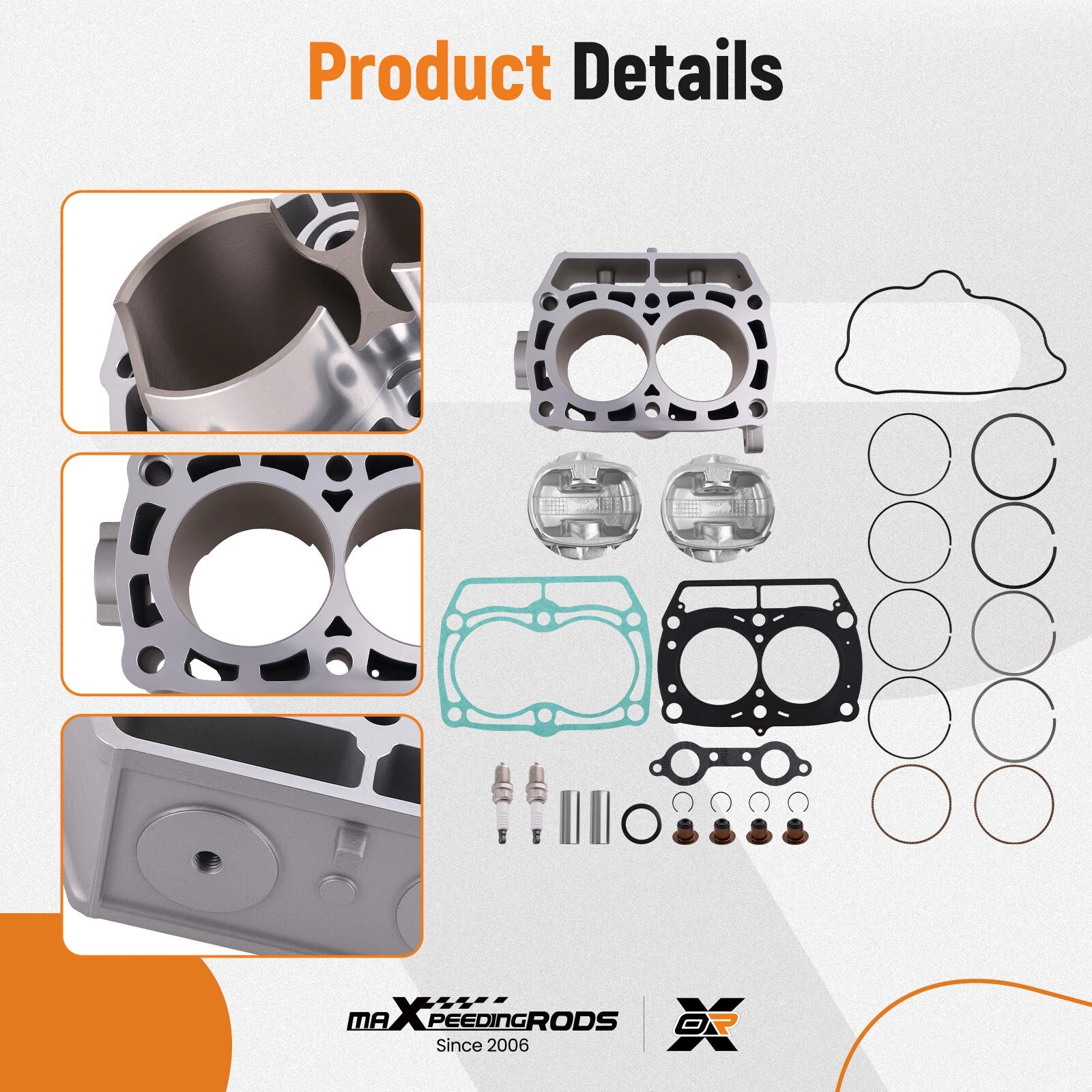 Top End Kit Set for Polaris RZR 800 / S 800 (2008–2014) - Piston Gasket