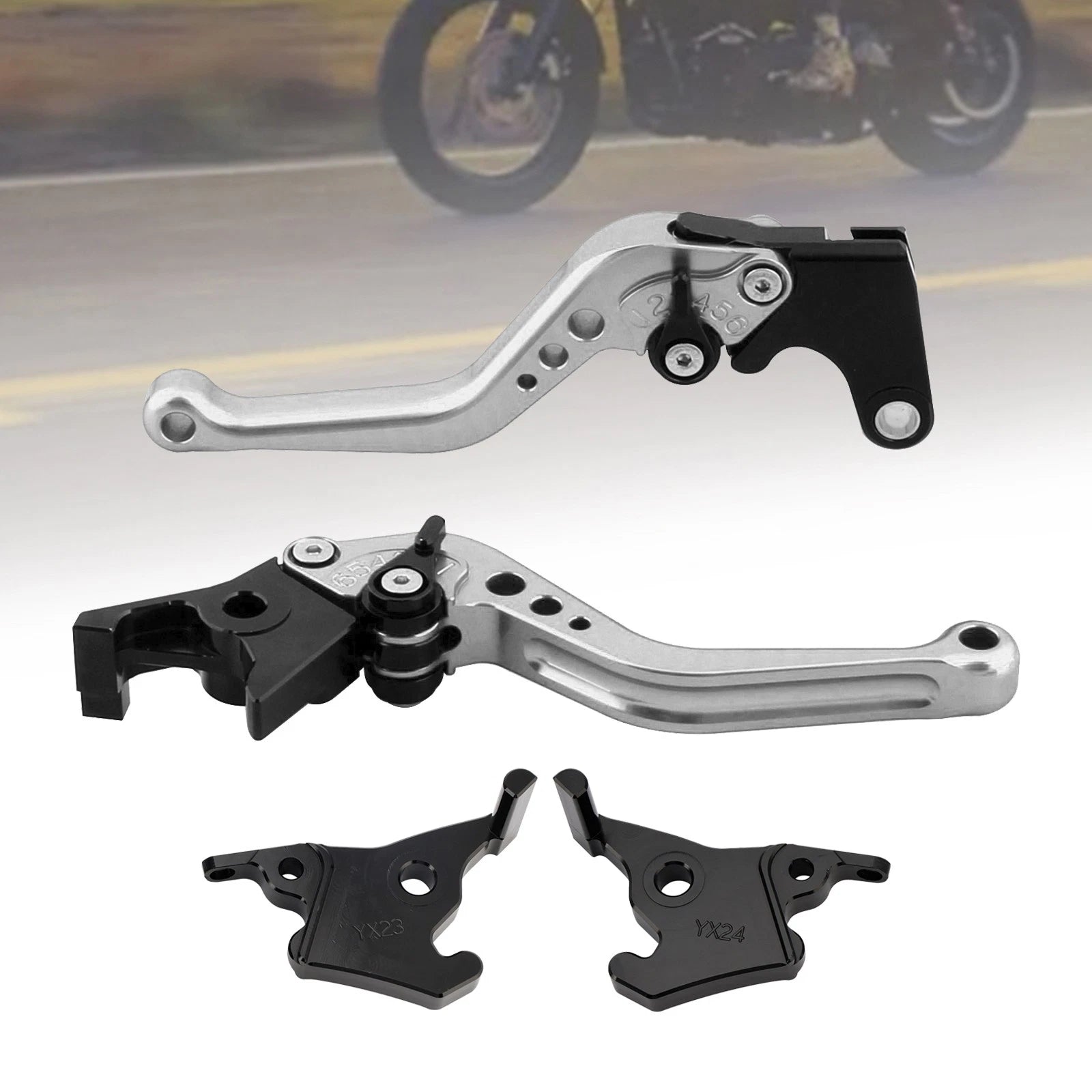 Short Clutch Brake Lever for Yamaha XMAX 300 (2023–2025) Silver