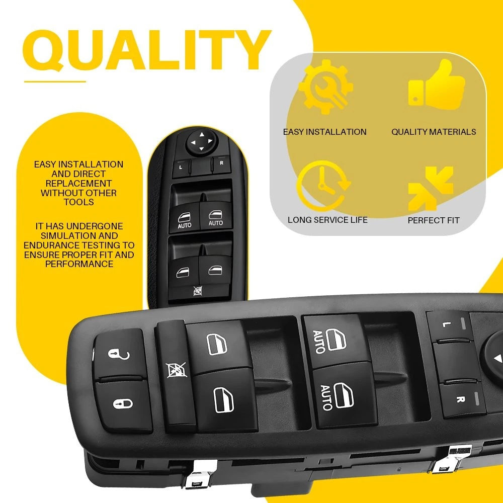 Front Master Power Window Switch for Jeep Cherokee (2014–2017) 68141894AA