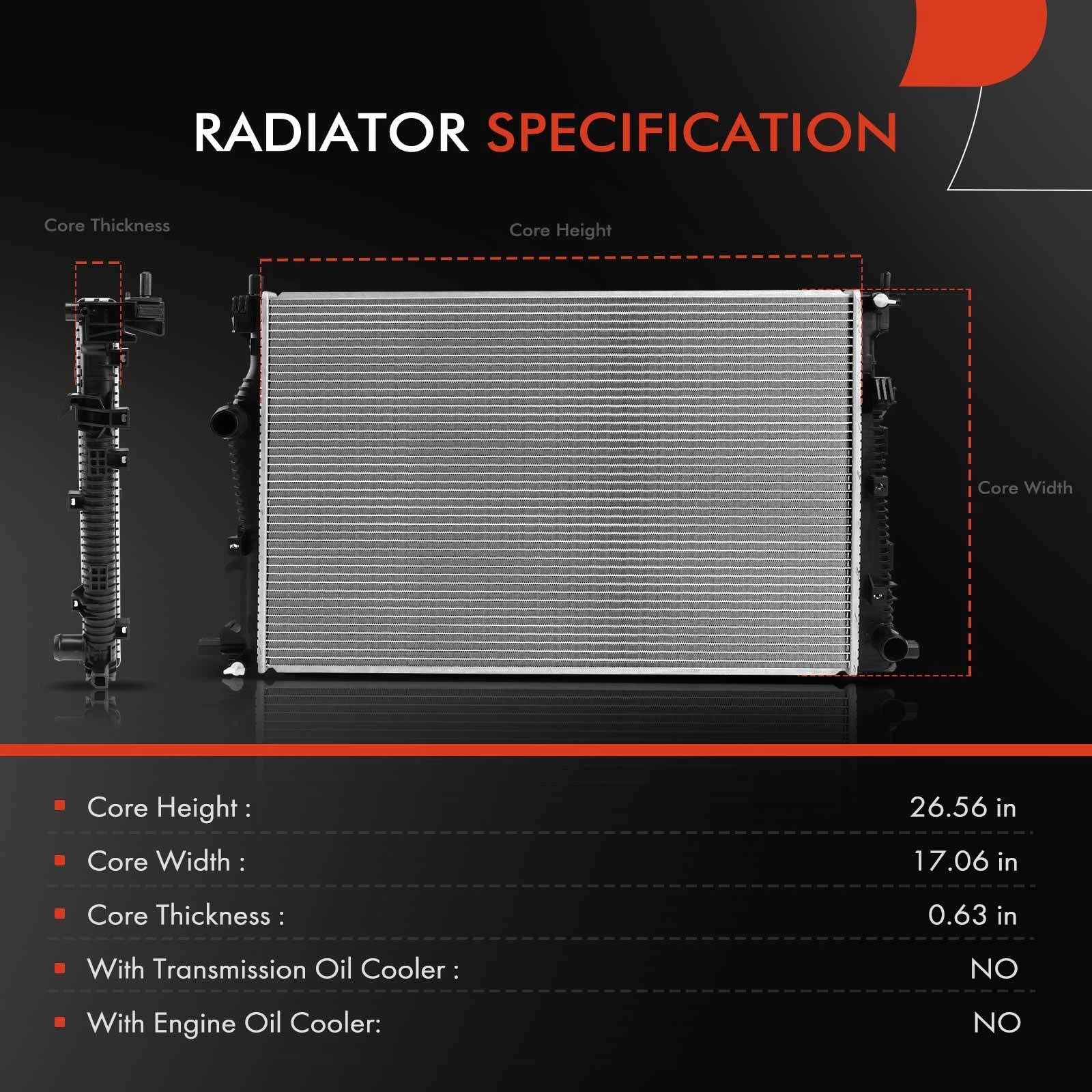 Radiator and Cooling Fan Assembly Kit for Jeep Cherokee (2014–2023)