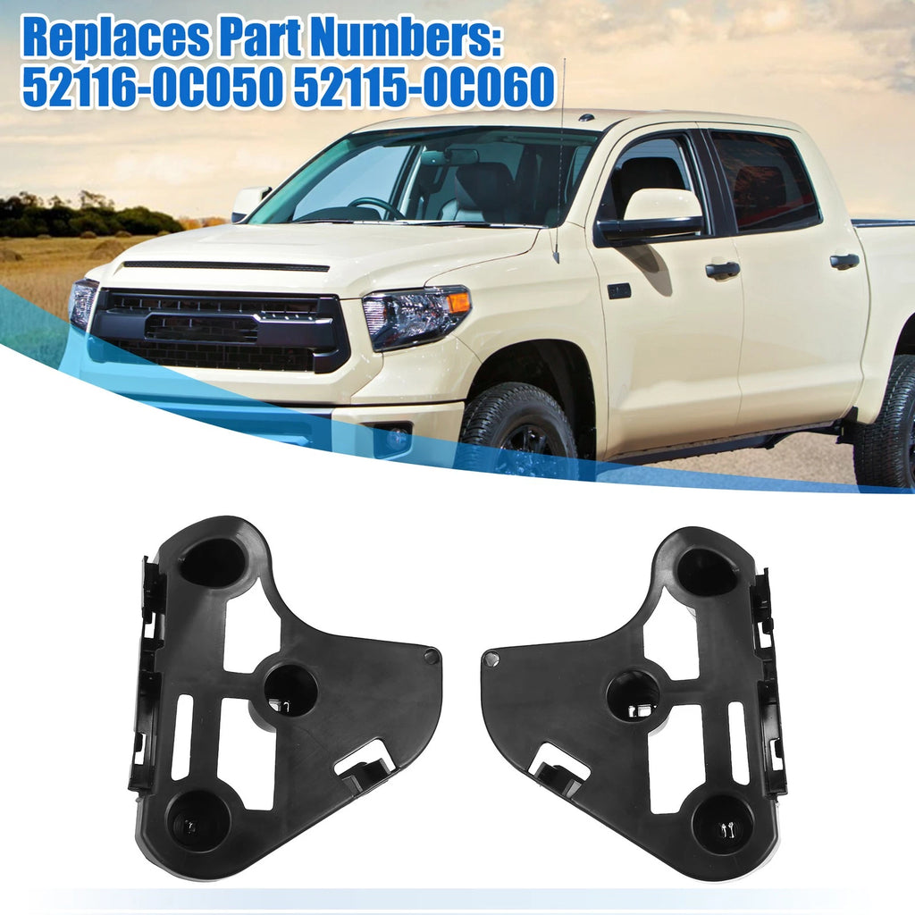 Set of 2 Front Bumper Brackets for Toyota Tundra (52116-0C050, 52115-0C060)