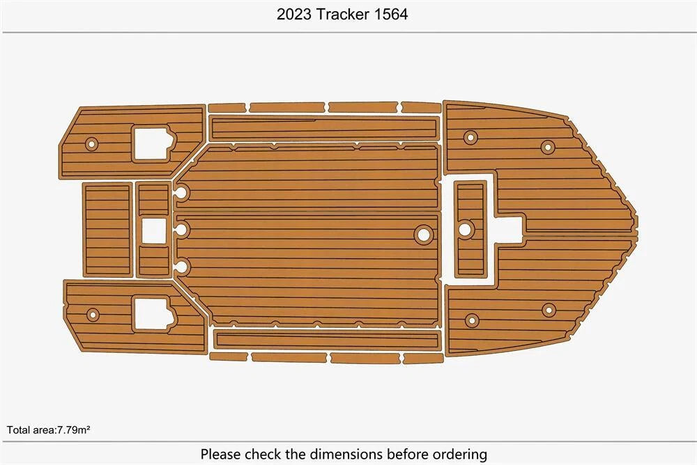 EVA Pad Teak Deck Faux Flooring Mat for Tracker 1564 (2023)