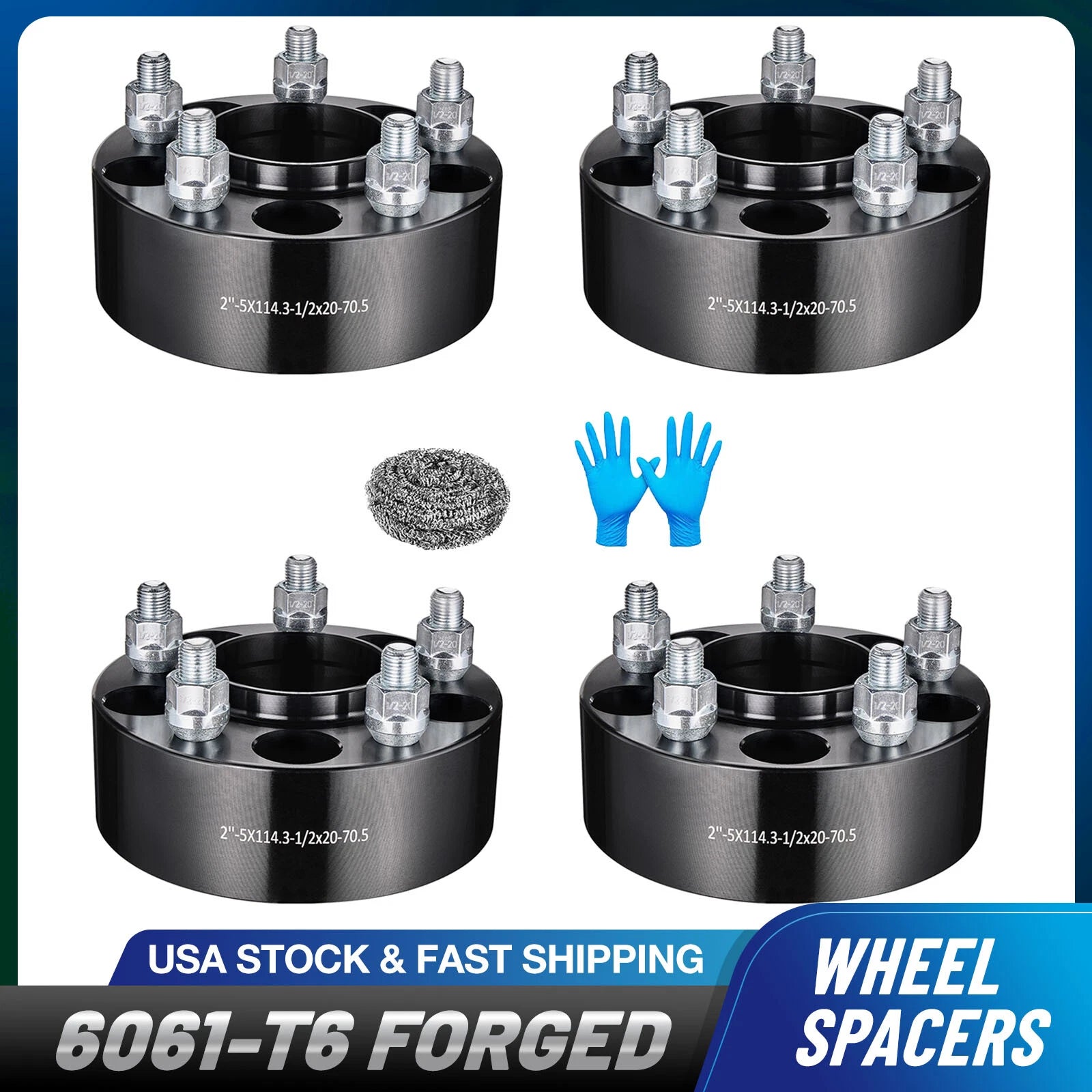 Set of 4 Hubcentric Wheel Spacers 2" for Ford Ranger Explorer Mustang