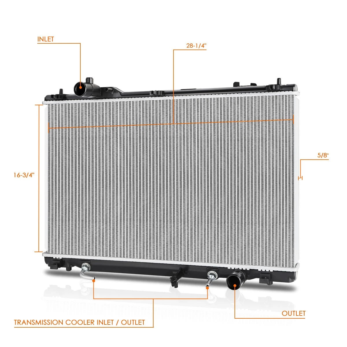 Aluminum Core Cooling Radiator DPI-13018 for Lexus LS600H/LS460 (2008–2016)