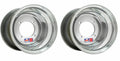 Pair of DWT Polished Rear Wheels Rims 10" 10x9 4/4 Offset 3+5