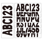 Set of 4 Boat Numbers and Letters Decal Stickers A-Z 0-9 Black