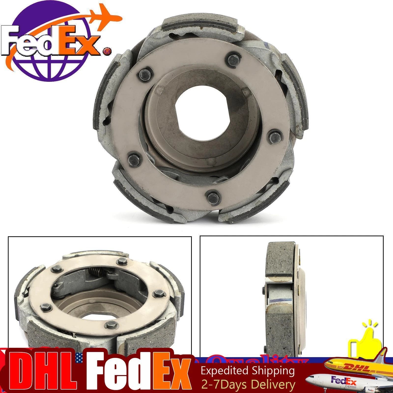 Wet Clutch Shoe Carrier Assembly w/Spring for Suzuki AN400 Burgman 400 (1999–2006)