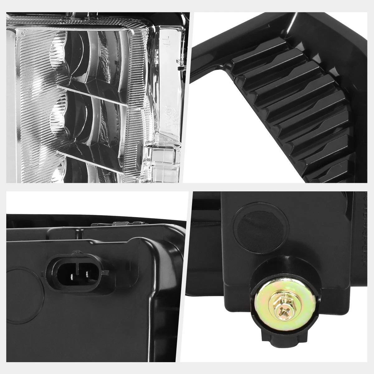 Full LED Fog Lights for GMC Sierra 1500 (2019–2022) - Clear Lens, Switch, Bezels