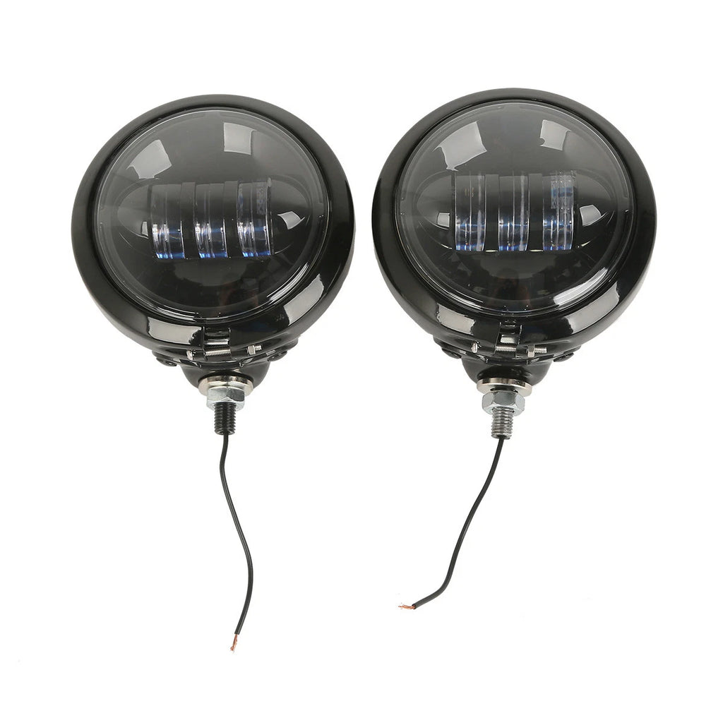 Set of 2 LED Auxiliary Spot Fog Lights for Harley Electra Glide