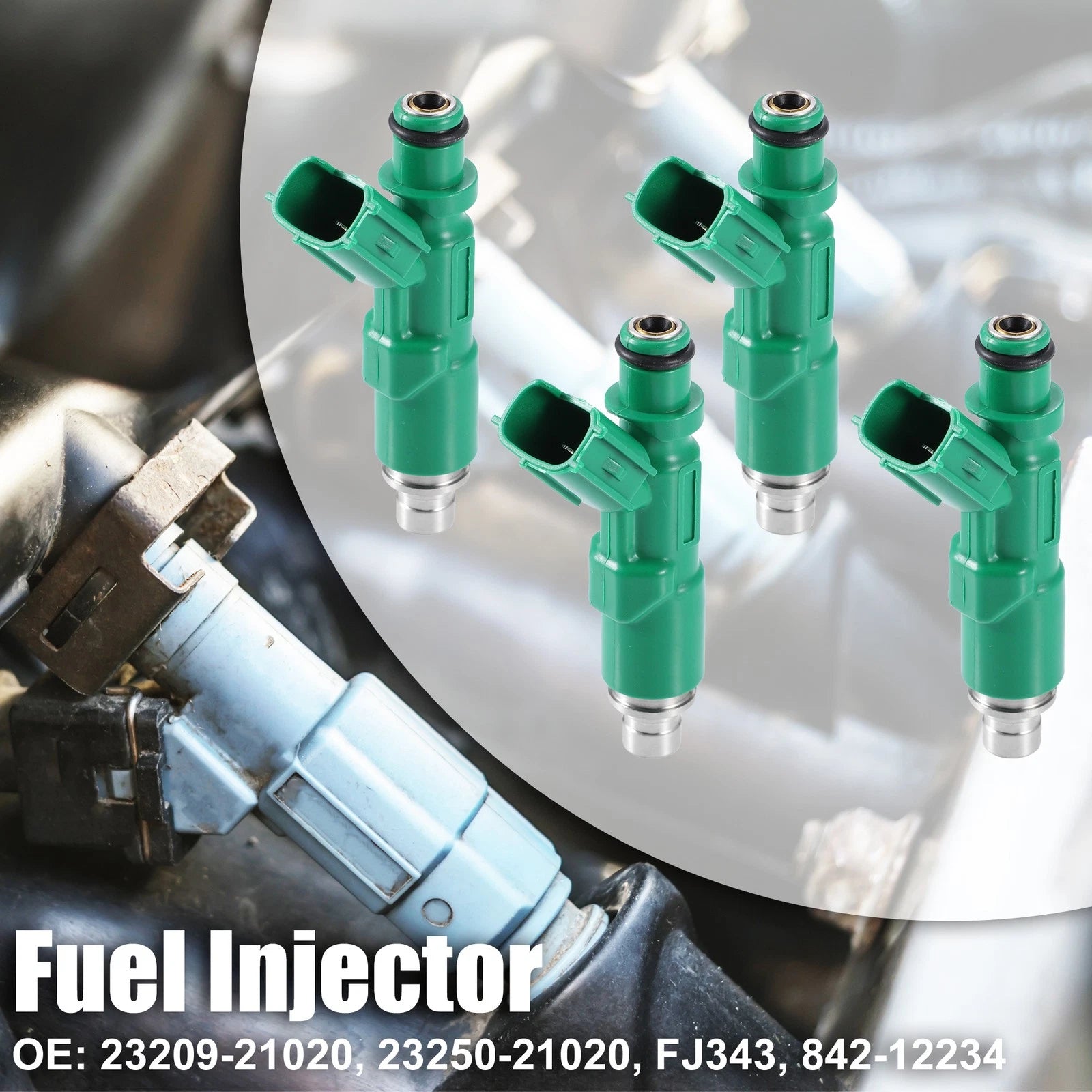 Set of 4 Fuel Injectors 23209-21020 for Toyota Prius 1.5L (2003–2009) & Scion xA xB
