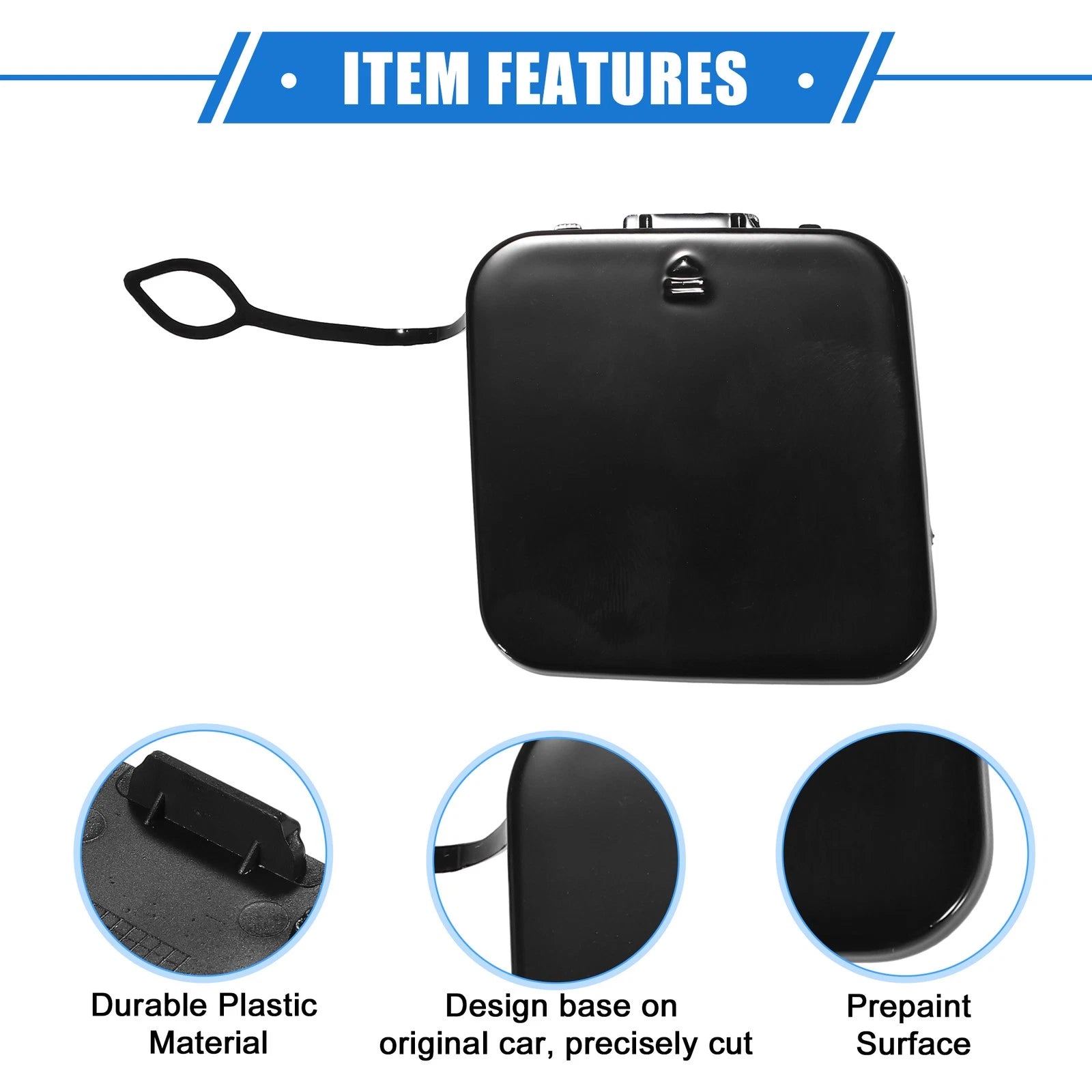 Tow Hook Cover Cap for Mercedes-Benz S Class (2010–2013) Black
