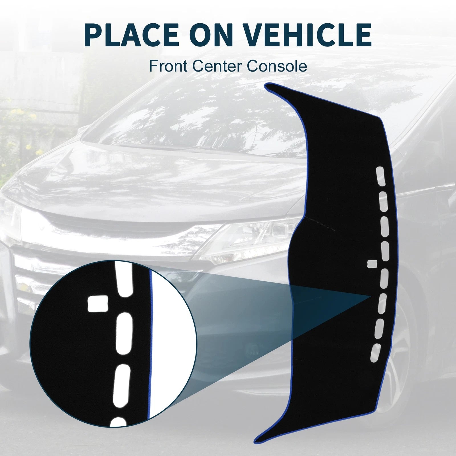 Dashboard Cover Mat for Honda Odyssey RB1 RB2 (2005–2010) Black Blue