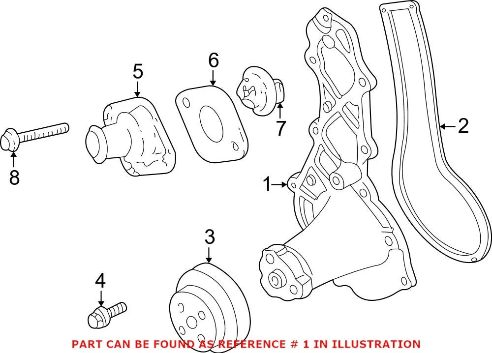 Genuine Mopar Engine Water Pump 68382489AA for