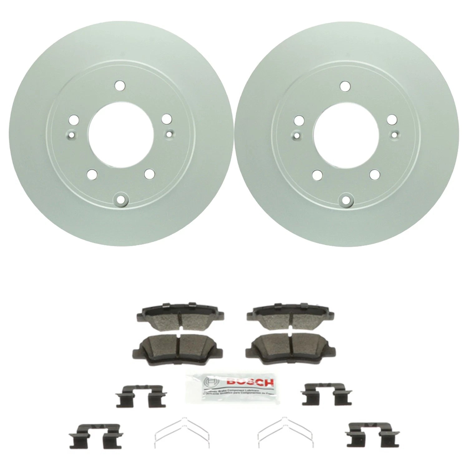 Bosch QuietCast Rear Rotors & Ceramic Brake Pads for Ionic Sonata Forte