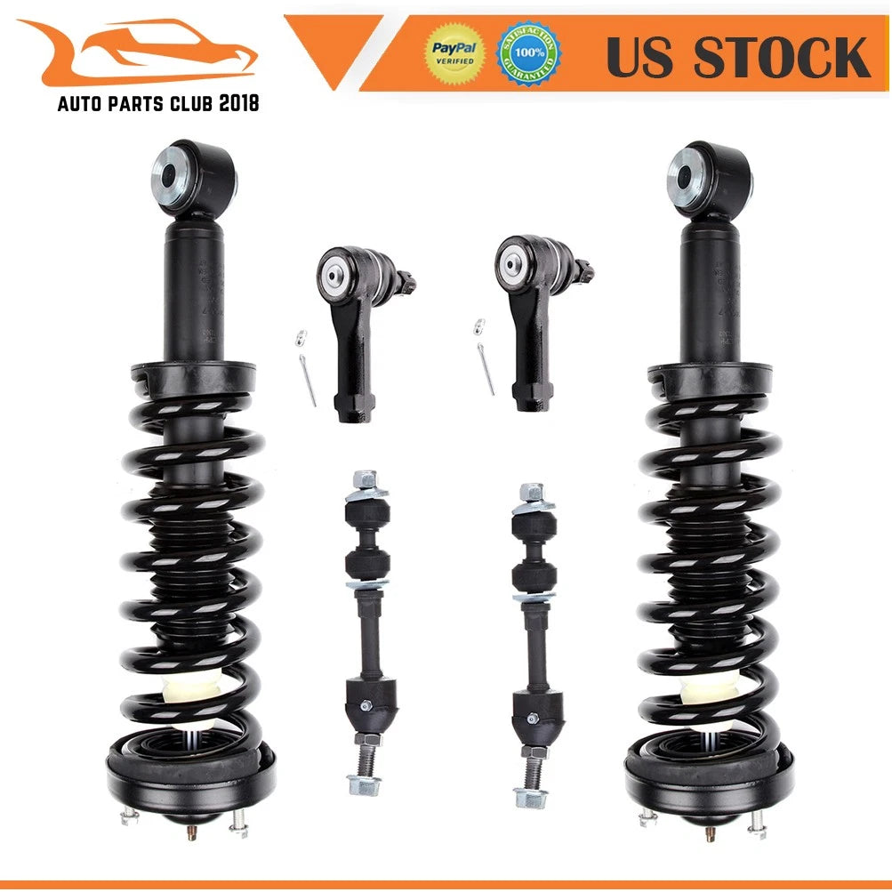 6pc Front Strut Assembly Sway Bar Tie Rod for Ford F-150 (2005–2008) 2WD
