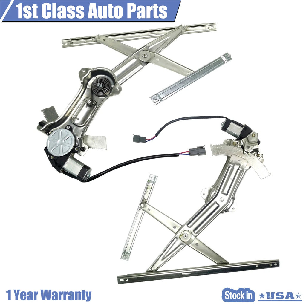 2X Window Regulator with Motor Assembly for Ford Mustang (1994-2004)