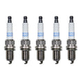 Set of 5 Denso Platinum TT Spark Plugs Gap 0.040 for Audi Volvo (2.3–2.4)