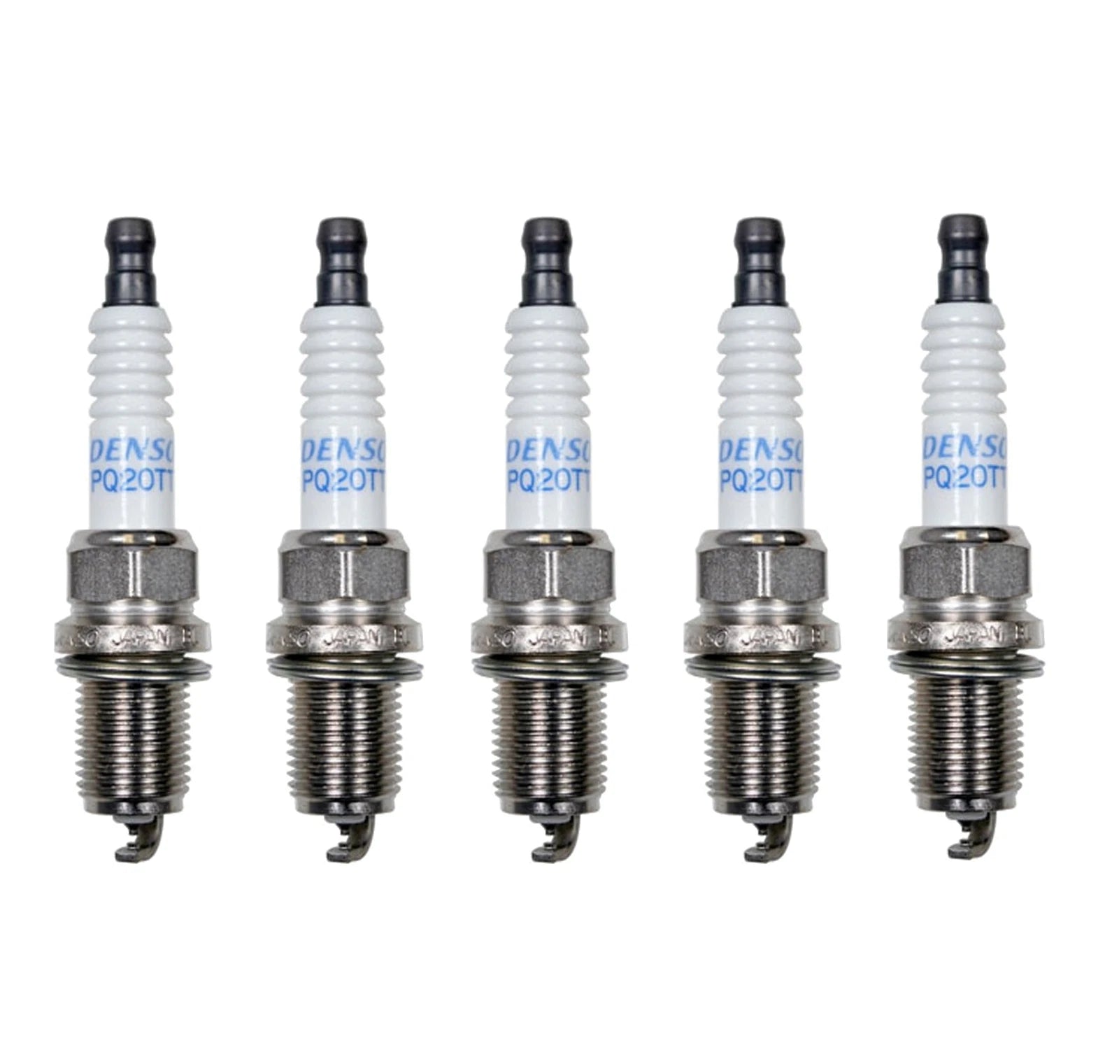 Set of 5 Denso Platinum TT Spark Plugs Gap 0.040 for Audi Volvo (2.3–2.4)