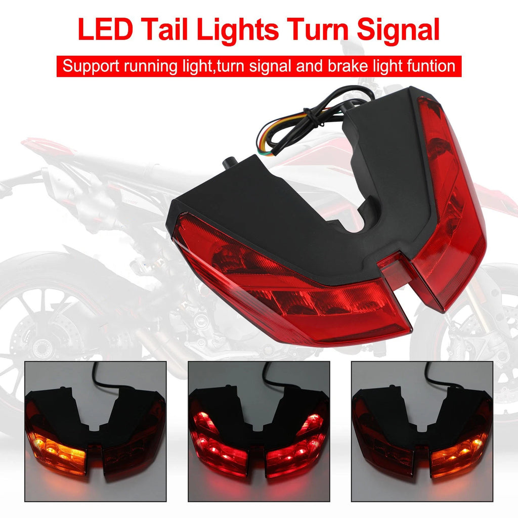 Tail Lights Turn Signal for Ducati Hypermotard 821 939 950 SP (2012–2021) Red