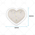 Heart LED Side Marker Indicators for 12V Vehicles (Clear, Amber)