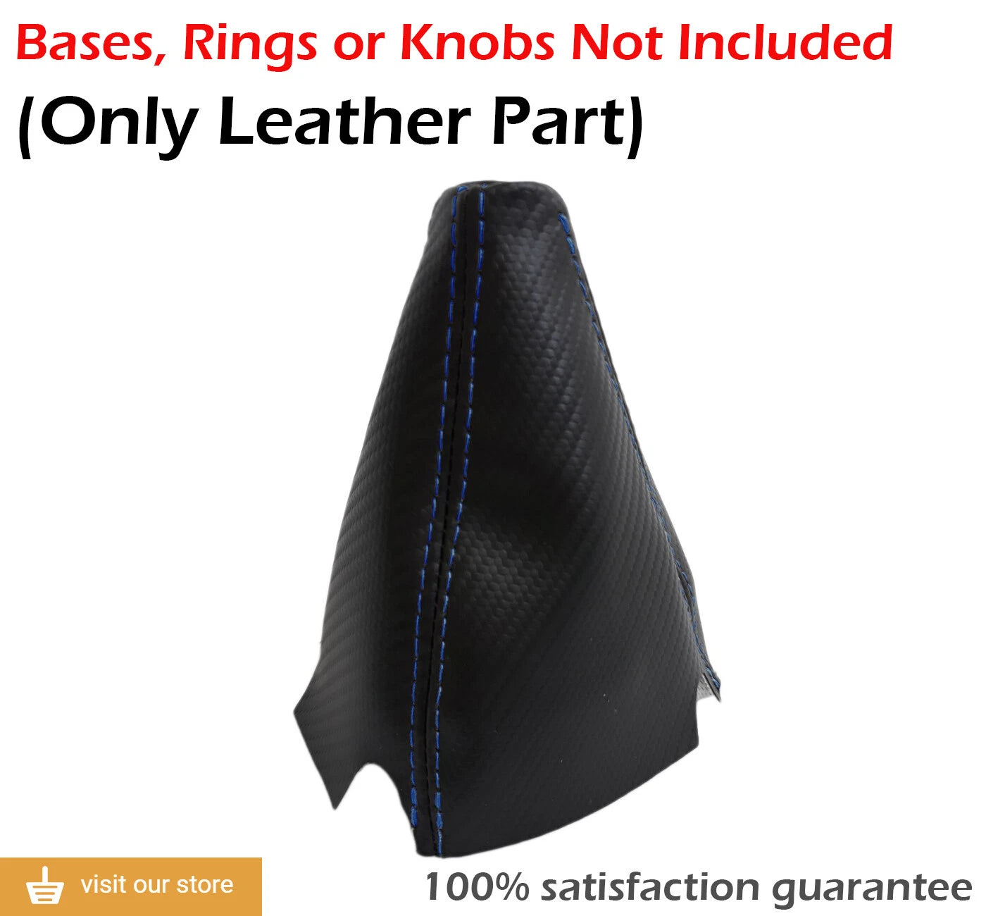 Manual Shift Boot for Acura TSX (2004–2008) Carbon Fiber Blue Stitch