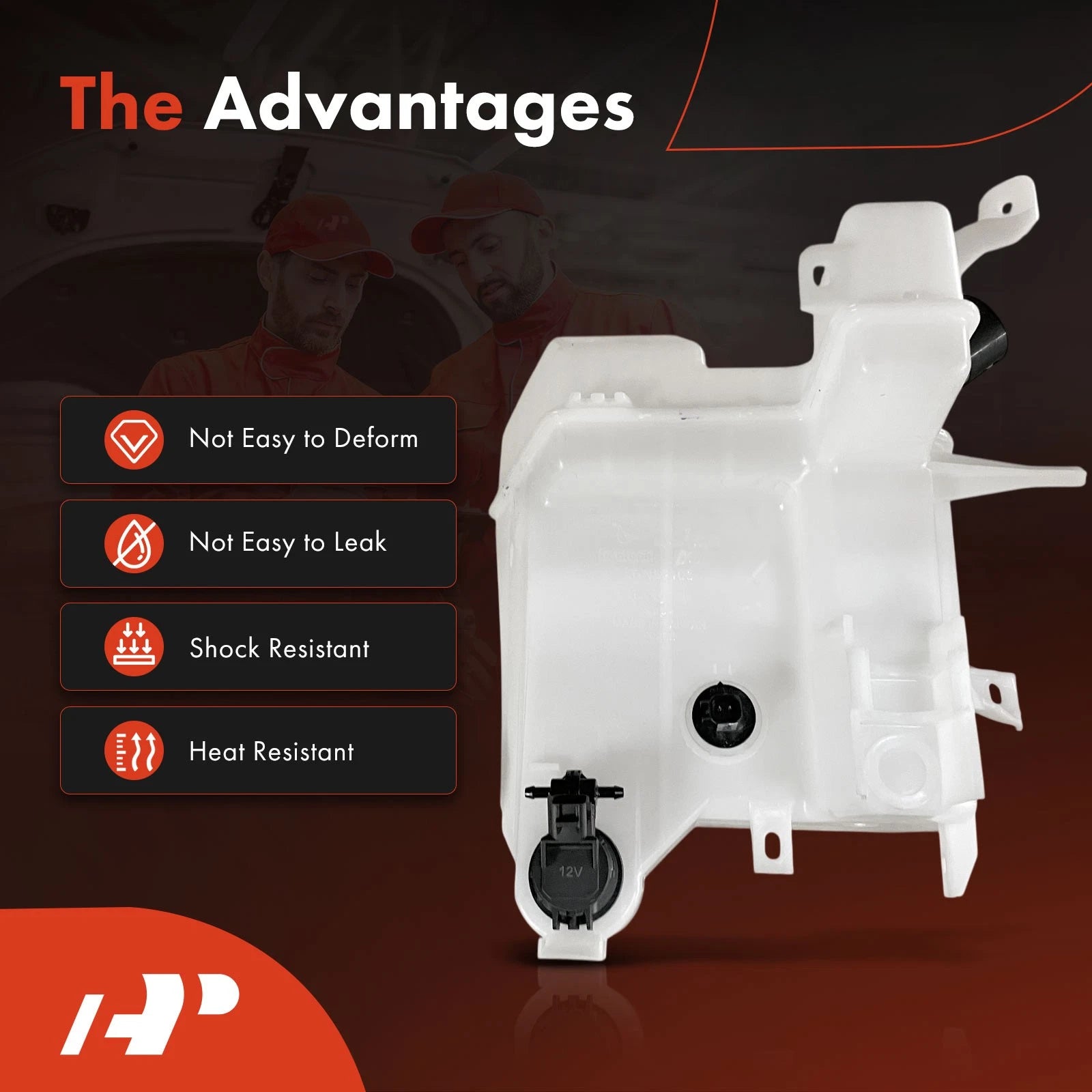 Windshield Washer Reservoir with Pump & Cap for Nissan Murano (2015-2018)