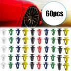 60PCS Door Panel Clips Fastener for Universal Vehicles (V9mm Hole)