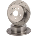 Set of 2 Rear Drilled Slotted Brake Rotors for Lexus ES350 (2007–2011) Toyota Camry