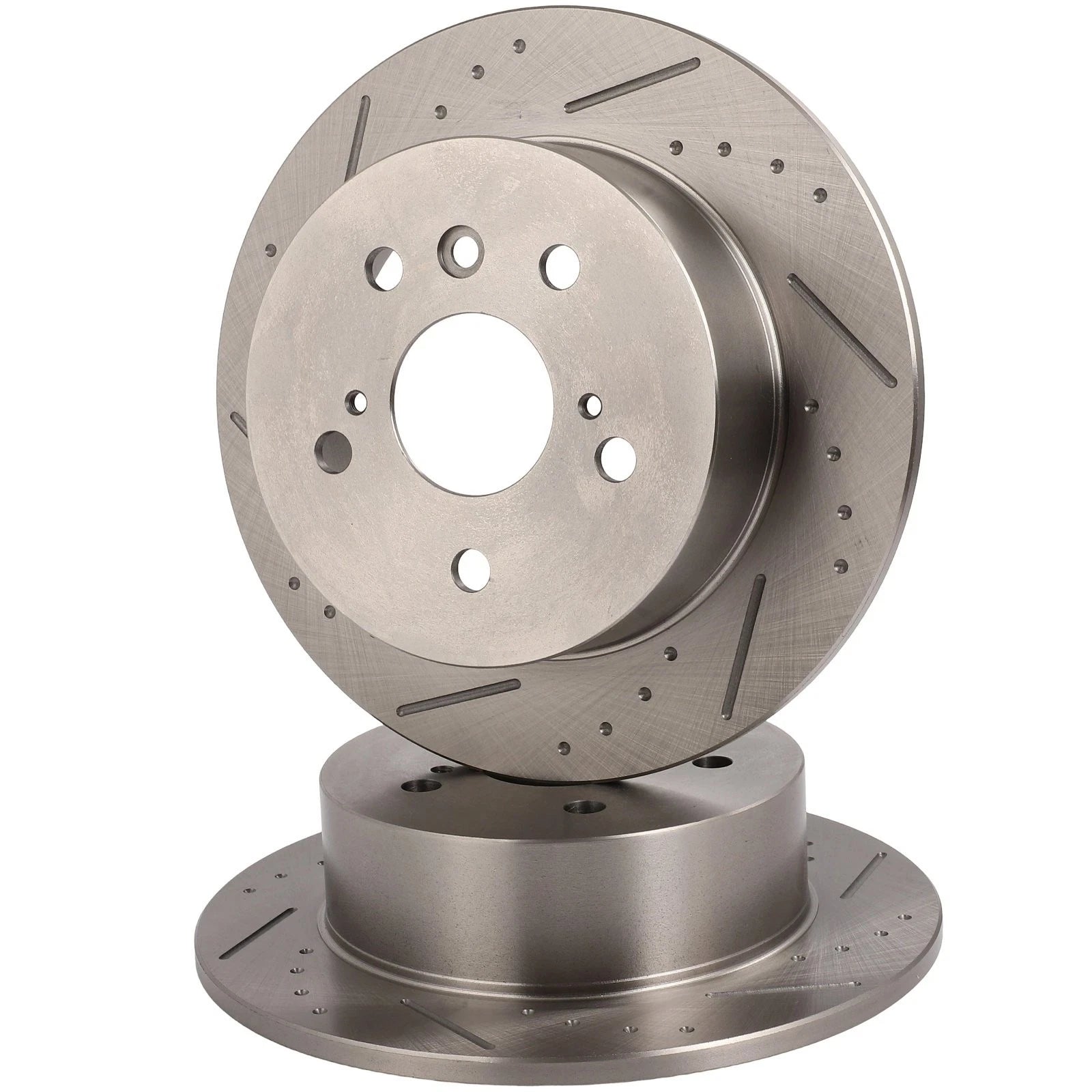 Set of 2 Rear Drilled Slotted Brake Rotors for Lexus ES350 (2007–2011) Toyota Camry