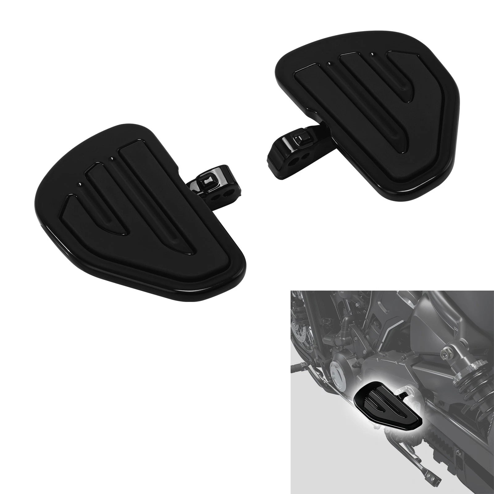 Passenger Footpegs Footrests for Indian Scout Sixty Bobber (2025) Black