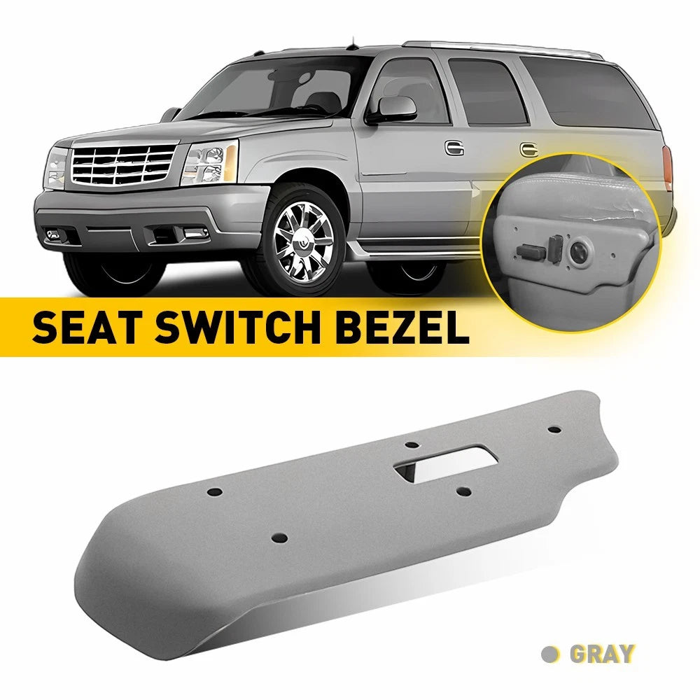 Power Seat Switch Bezel Trim Panel Gray for Chevy GMC Escalade (2002–2014)