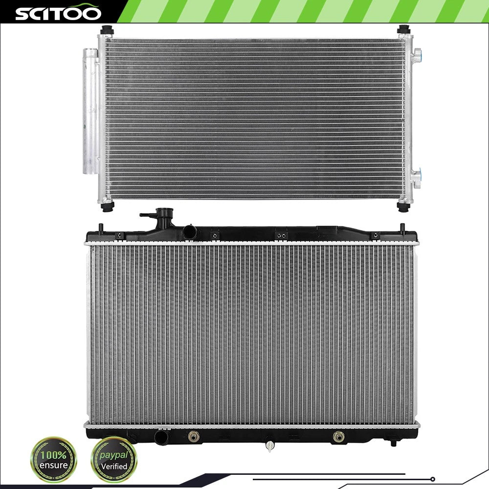 Aluminum Radiator & A/C Condenser Kit for Honda CR-V 2007–2009 2.4L L4