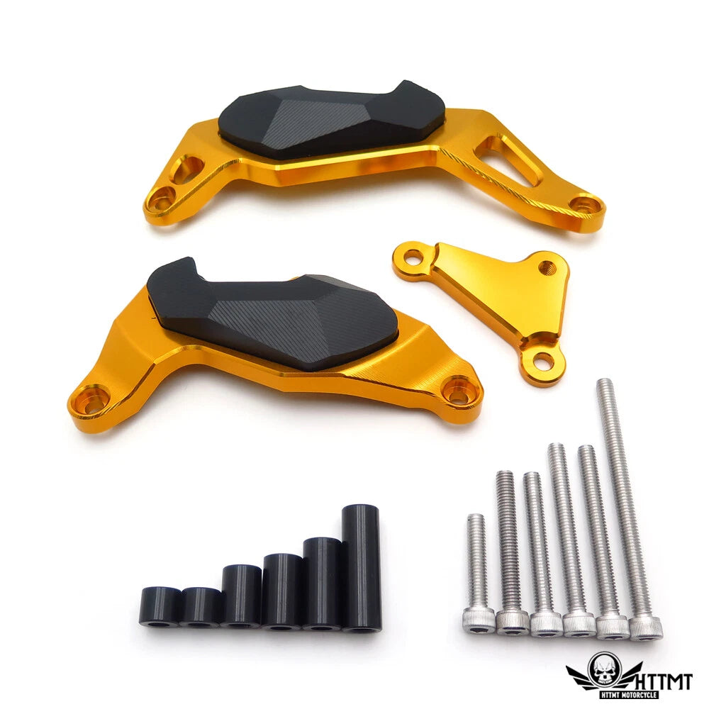 Gold Engine Guard Cover Slider Pads for Kawasaki Ninja 400 (2017–2019)