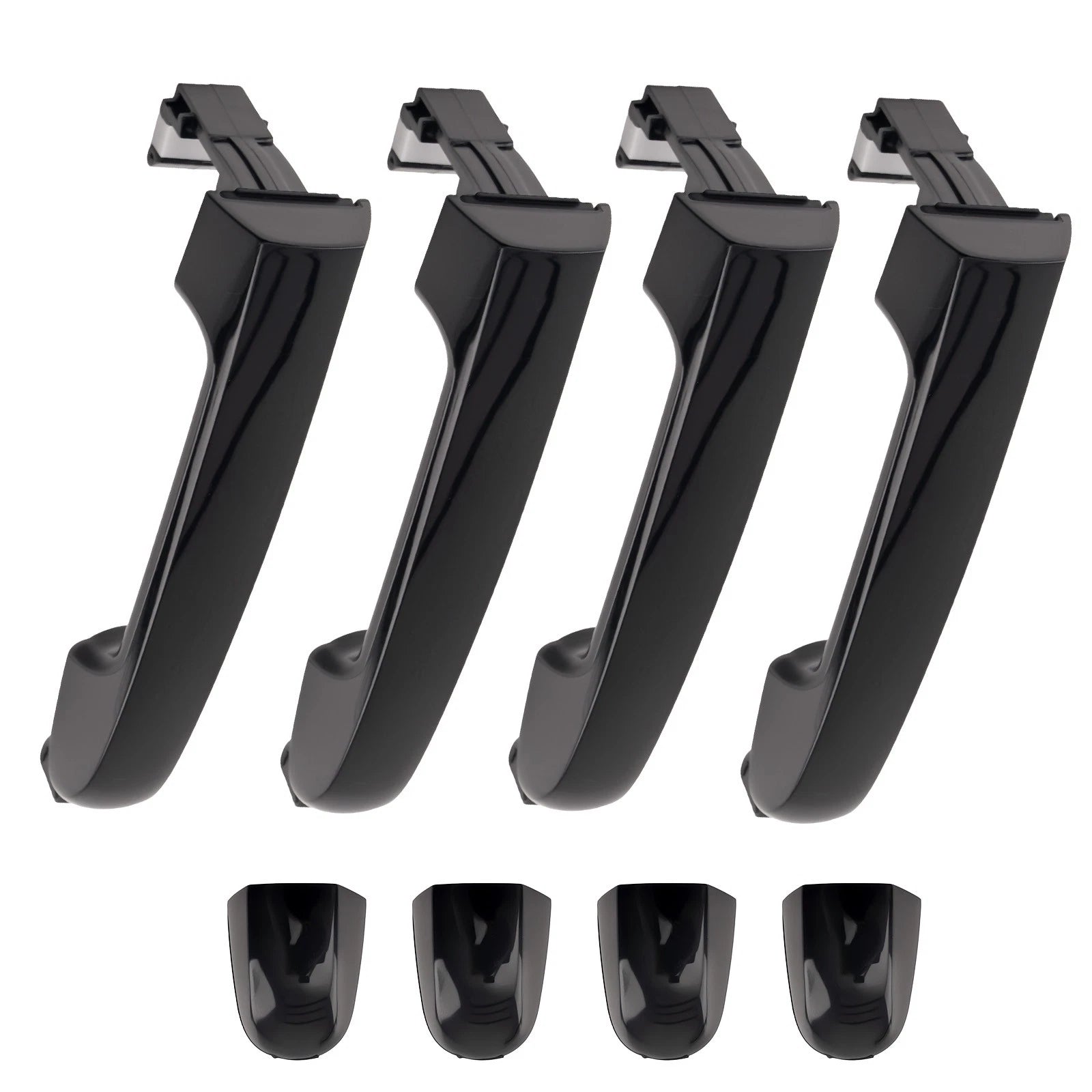 Set of 4 Exterior Door Handles for Hyundai Elantra (2006–2012) Black 82652-2H000