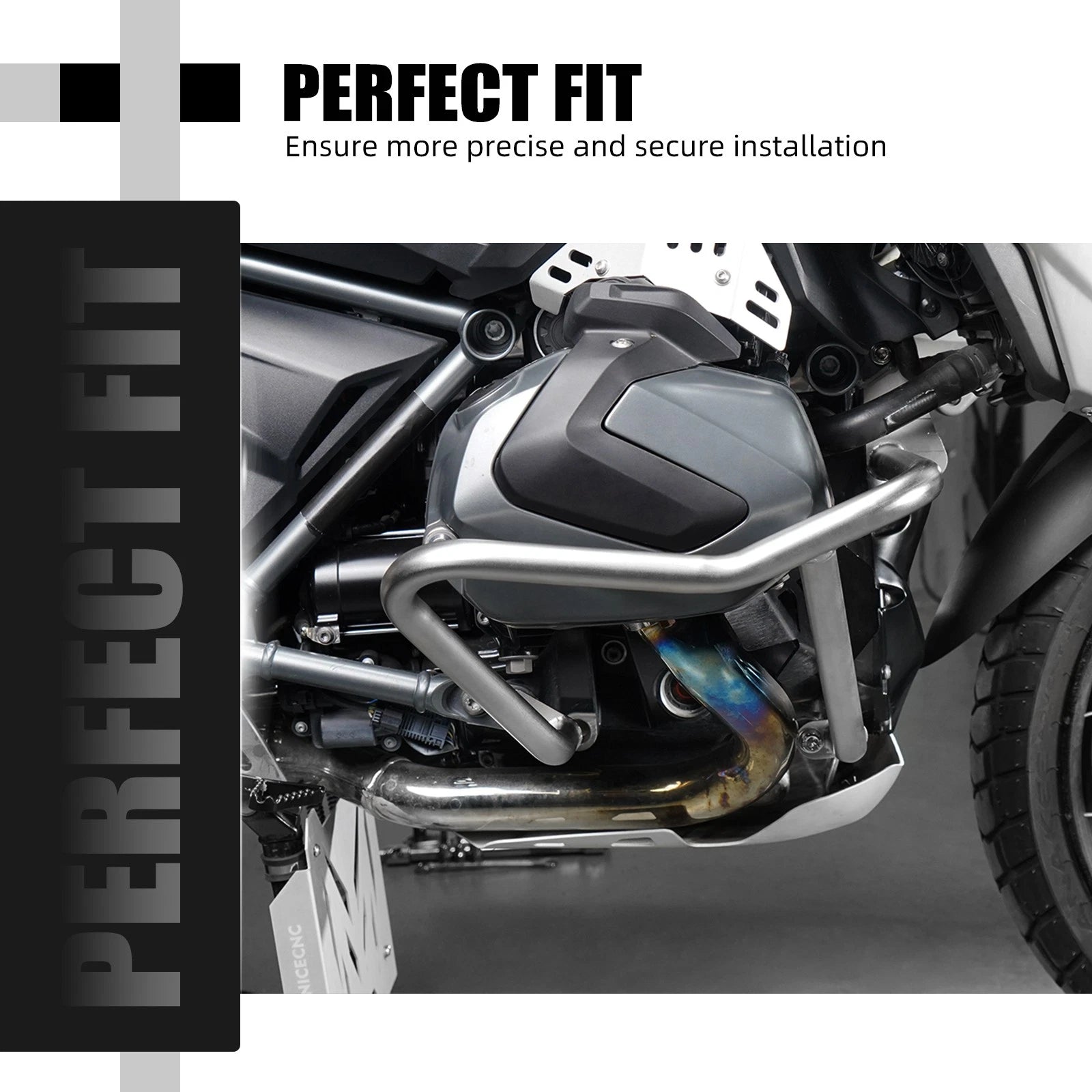 NICECNC Highway Engine Guard Crash Bar for BMW R1250GS (2019–2024)