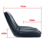 Universal Replacement Black High-Back Lawn Mower Seat for Tractors