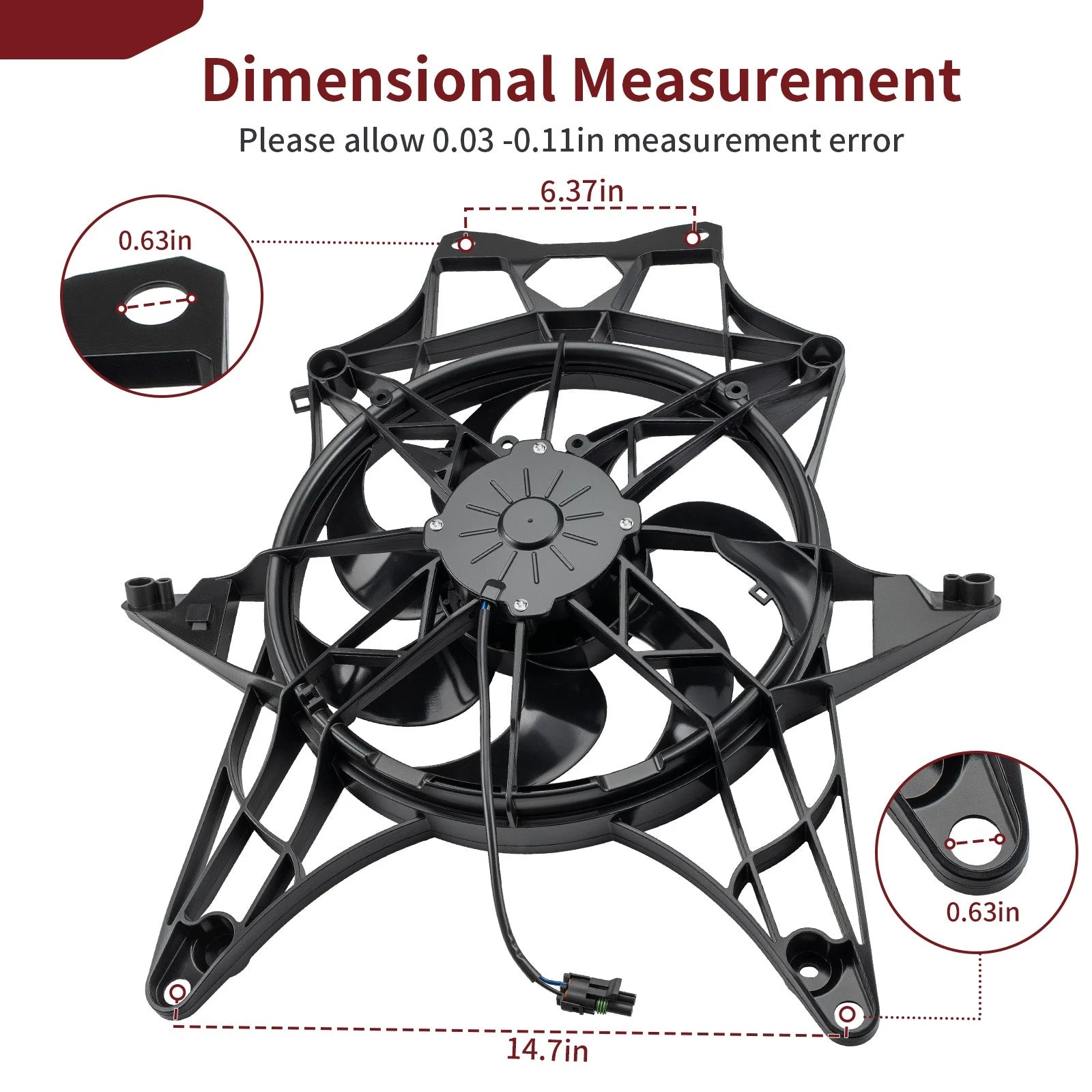 Cooling Radiator Fan & Shroud for Can-Am Maverick X3 (2017–2024) 709200588