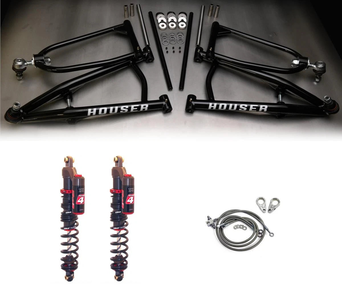 Houser MX Long Travel A-Arms & Elka Stage 4 Shocks for Raptor 700R (2006–2014)