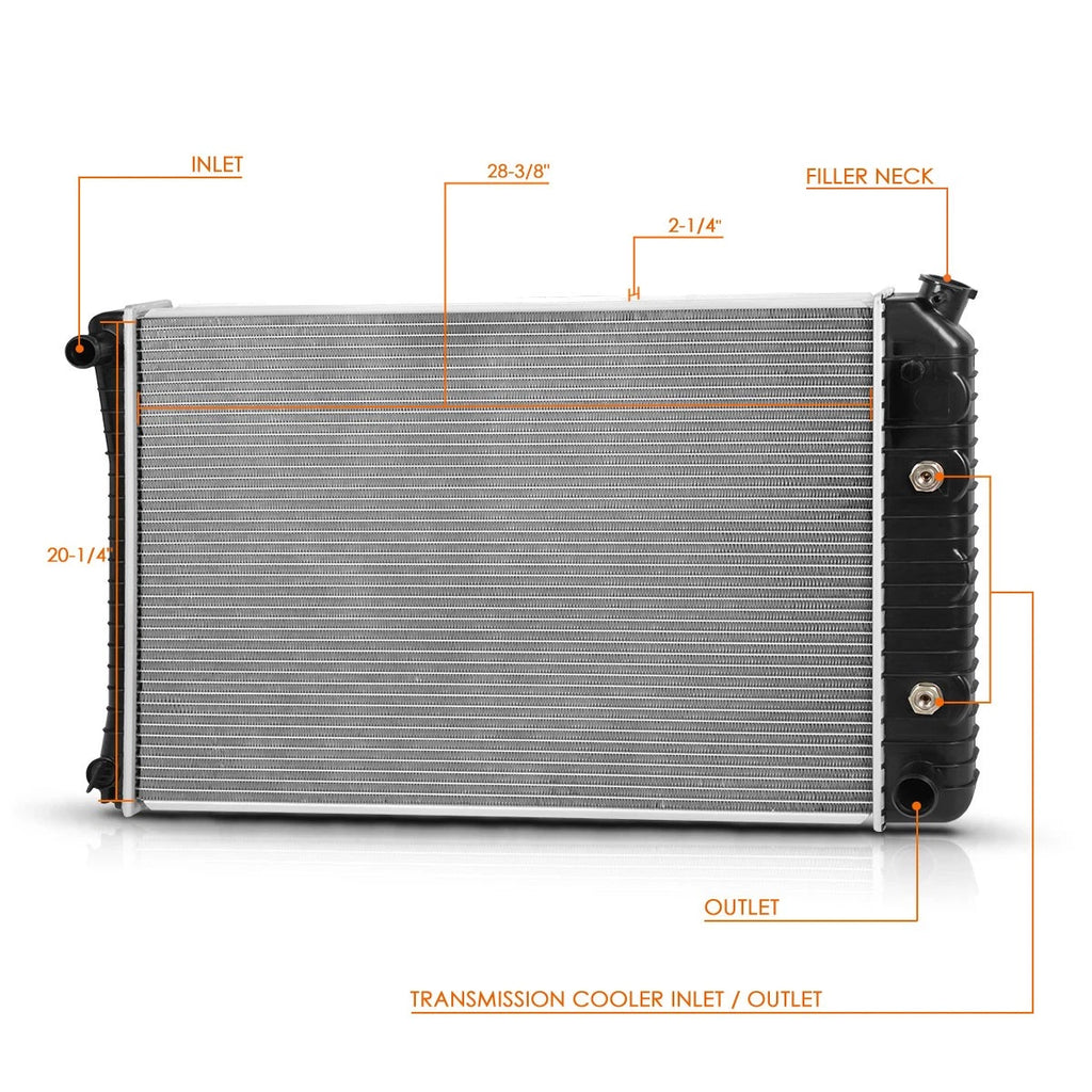 OE Style Aluminum Core Radiator DPI-730 for Chevy C/K Pickup Suburban (1973–1986)