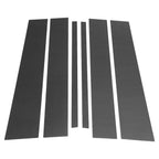 6 Pcs Door Pillar Window Trim for Nissan Titan (2004–2015) Carbon Fiber Black