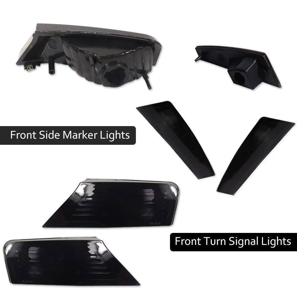 Smoked Bumper Signal & Side Marker Lights for Jeep Liberty (2008–2012)