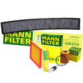 Mann Oil Air Carbon Cabin Fuel Filter Service Kit for BMW 3 Series (E36 E46)