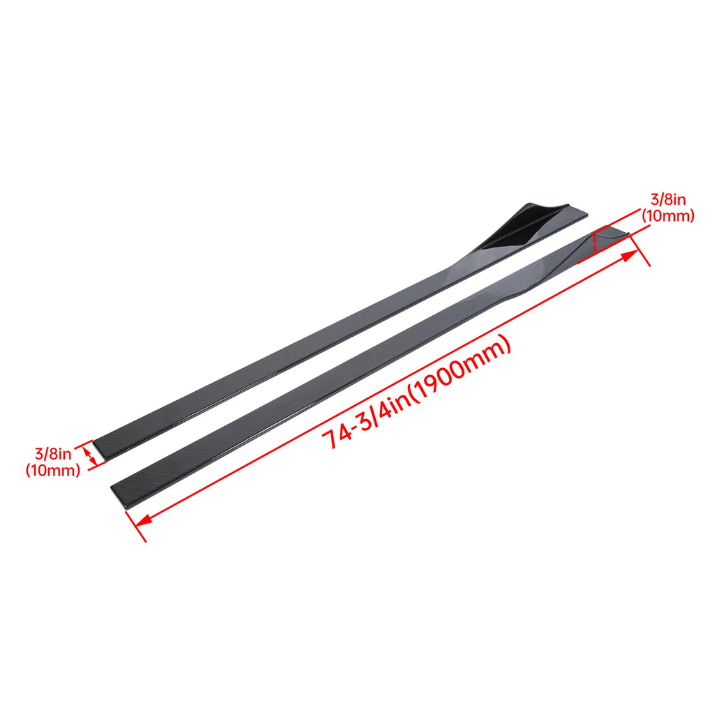75" Carbon Style Side Skirt Extension for Chevy C5 Corvette (1997-2004)