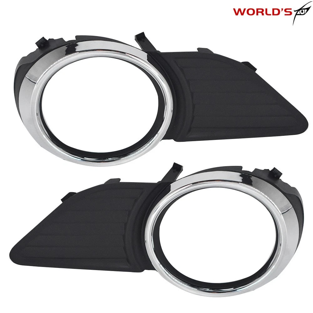 Pair Fog Light Lamp Covers Trim Black for Toyota Sienna (2011–2017)