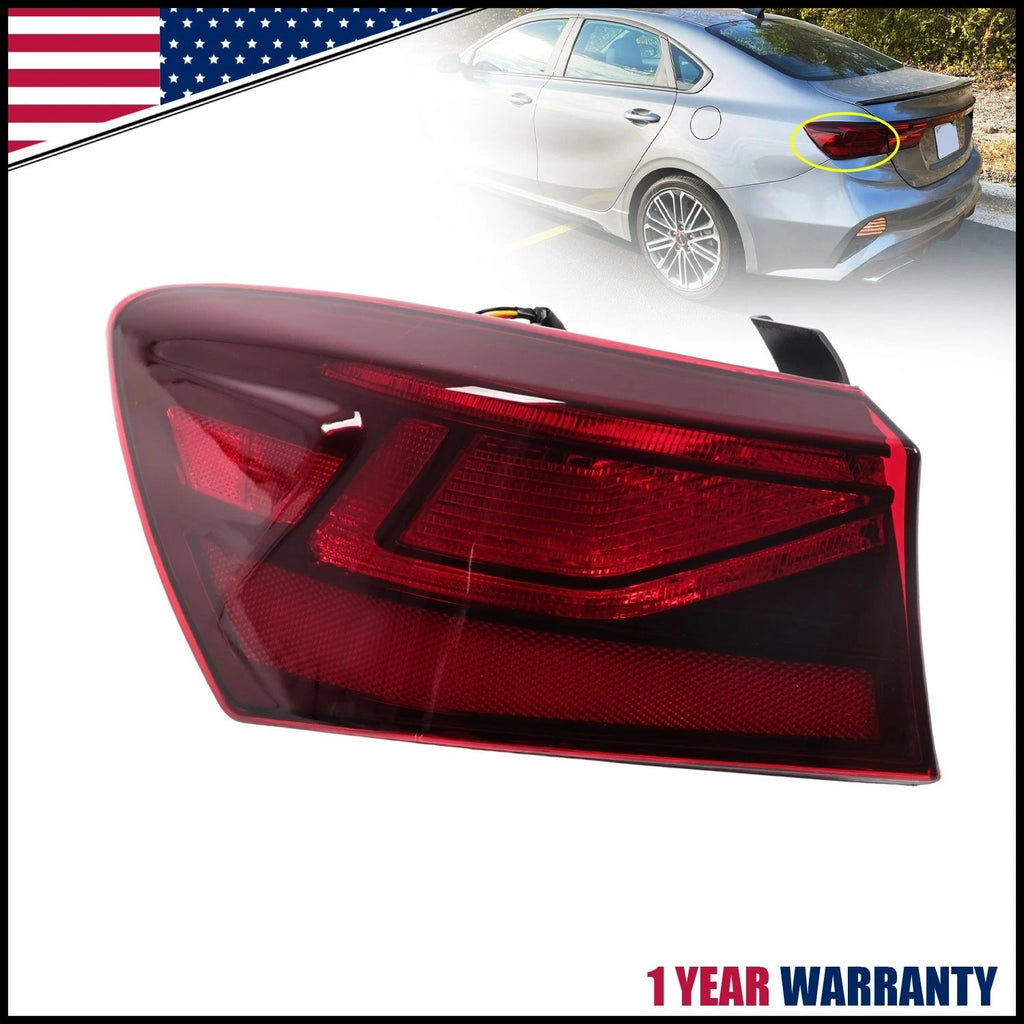 Halogen Outer Tail Light Lamp for Kia Forte (2019–2024) Left 92401-M7000