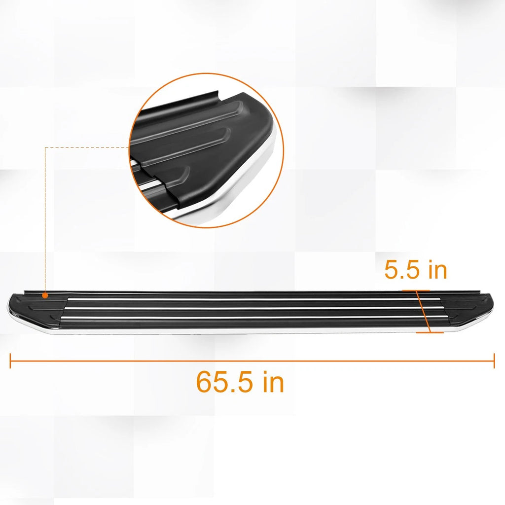 Set of 2 Oval 5" Side Step Nerf Bars for Dodge Ram Truck (2002–2009)