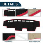 Dashboard Cover Mat for Honda N-Van JJ1 JJ2 (All Years) Black Red