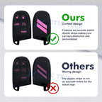 Silicone Remote Smart Key Fob Shell Cover Case for Jeep Chrysler Dodge (2014-2020)